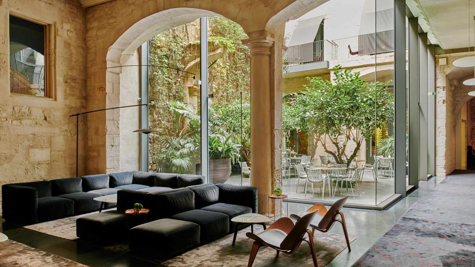 Hall d'entrée de l'hôtel Mercer de Barcelone