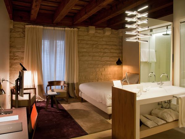 Chambre de luxe à l'hôtel Mercer de Barcelone