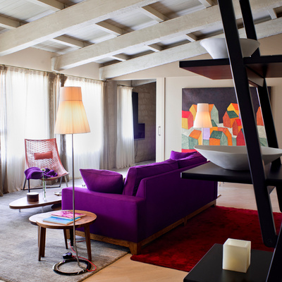 Sofa at the Suite of the Mercer Hotel Barcelona