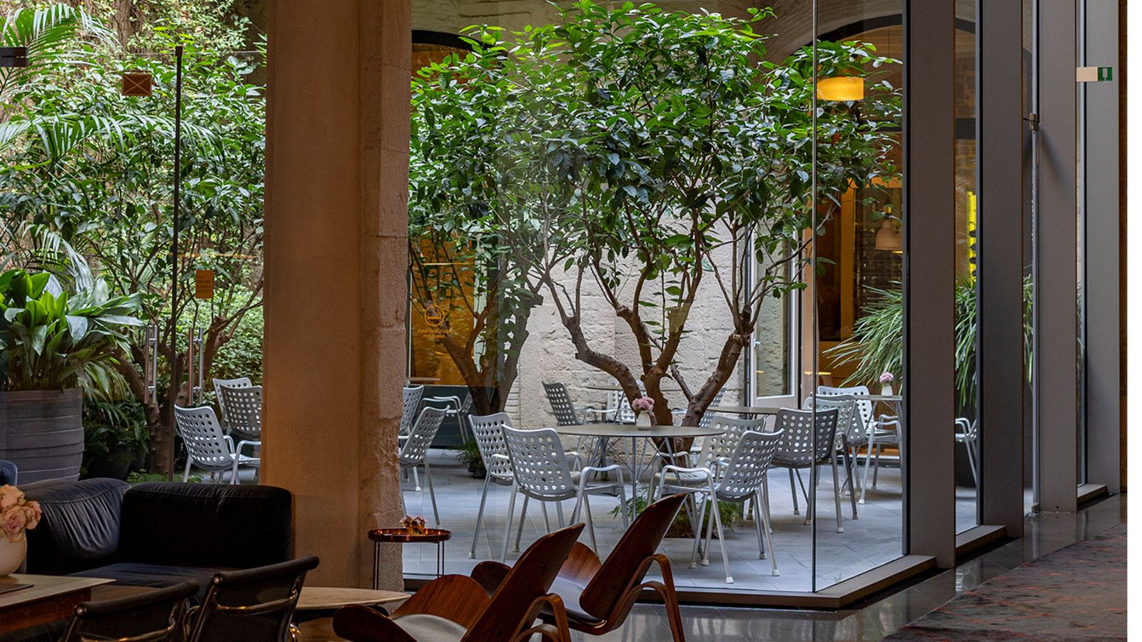Courtyard of the Hotel Mercer Barcelona