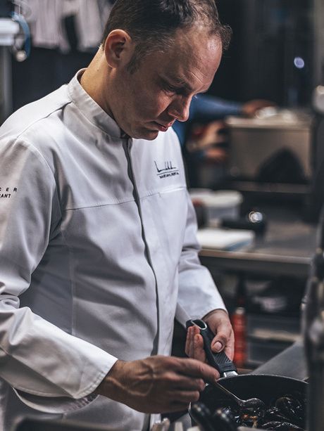 Executive Chef Xavier Lahuerta at the Restaurant of the Mercer Barcelona 