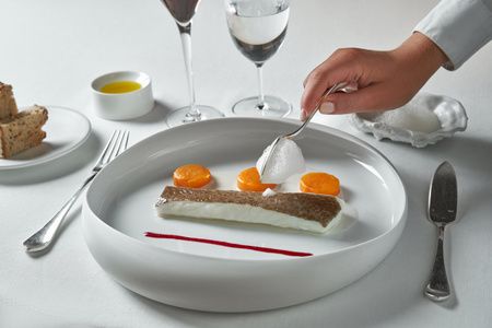 Dish from the Mercer Restaurant menu at the Mercer Hotel Barcelona
