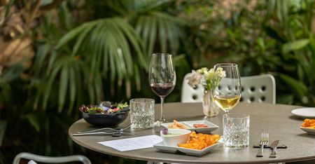 Lunch Menu by the Orange Trees Patio at the Mercer Hotel Barcelona
